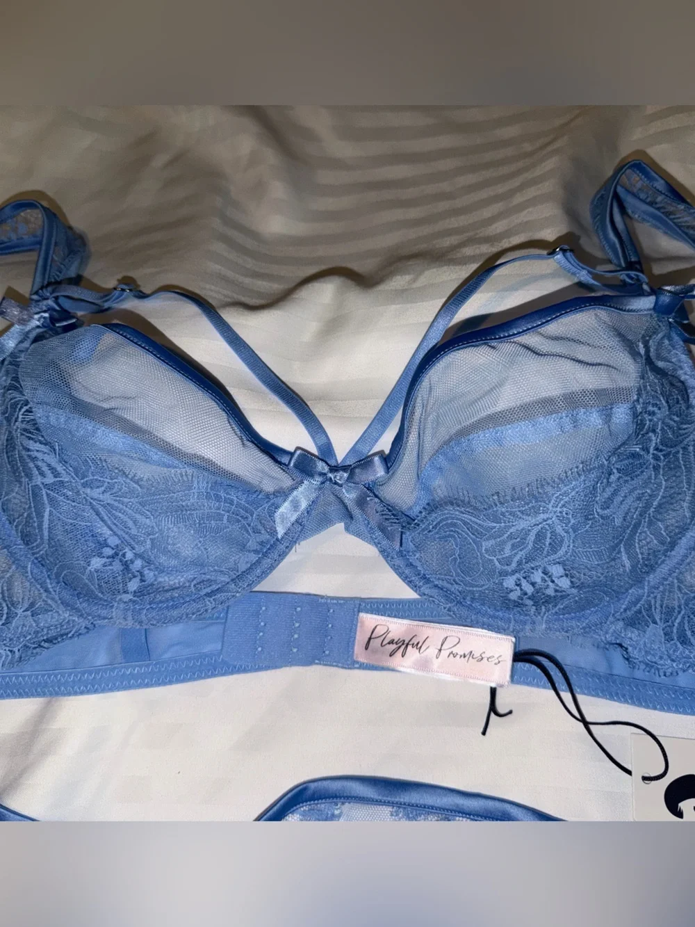 Playful Promises “Fallon” Lingerie Set Cornflower blue